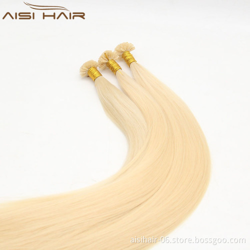 Aisi Hair Wholesale Factory Price Double Drawn Russian Hair U Tip/I Tip/Nail Hair Extension